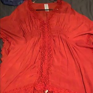 Burnt orange cover up